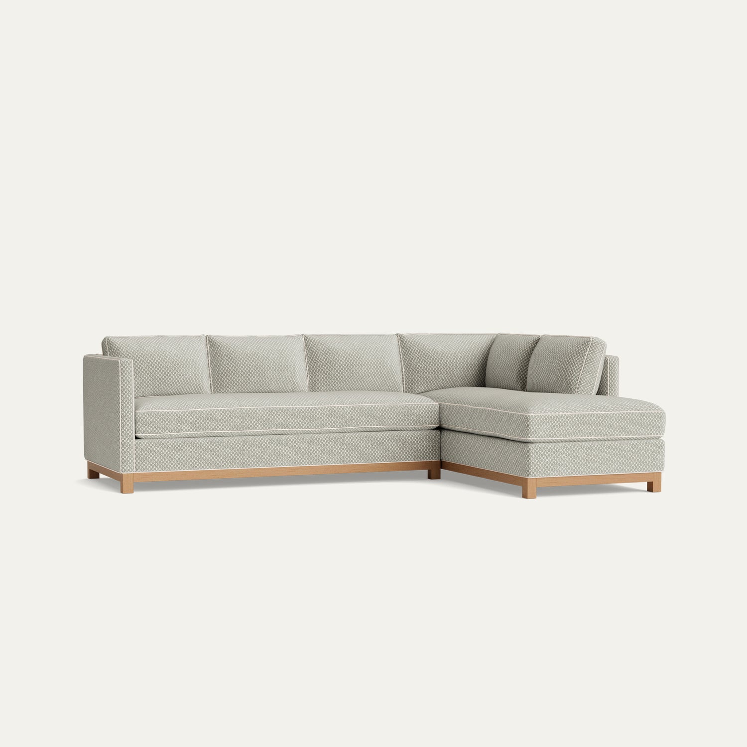 FEATURED: Shown with Right Chaise / Oak Legs / Sand Welt