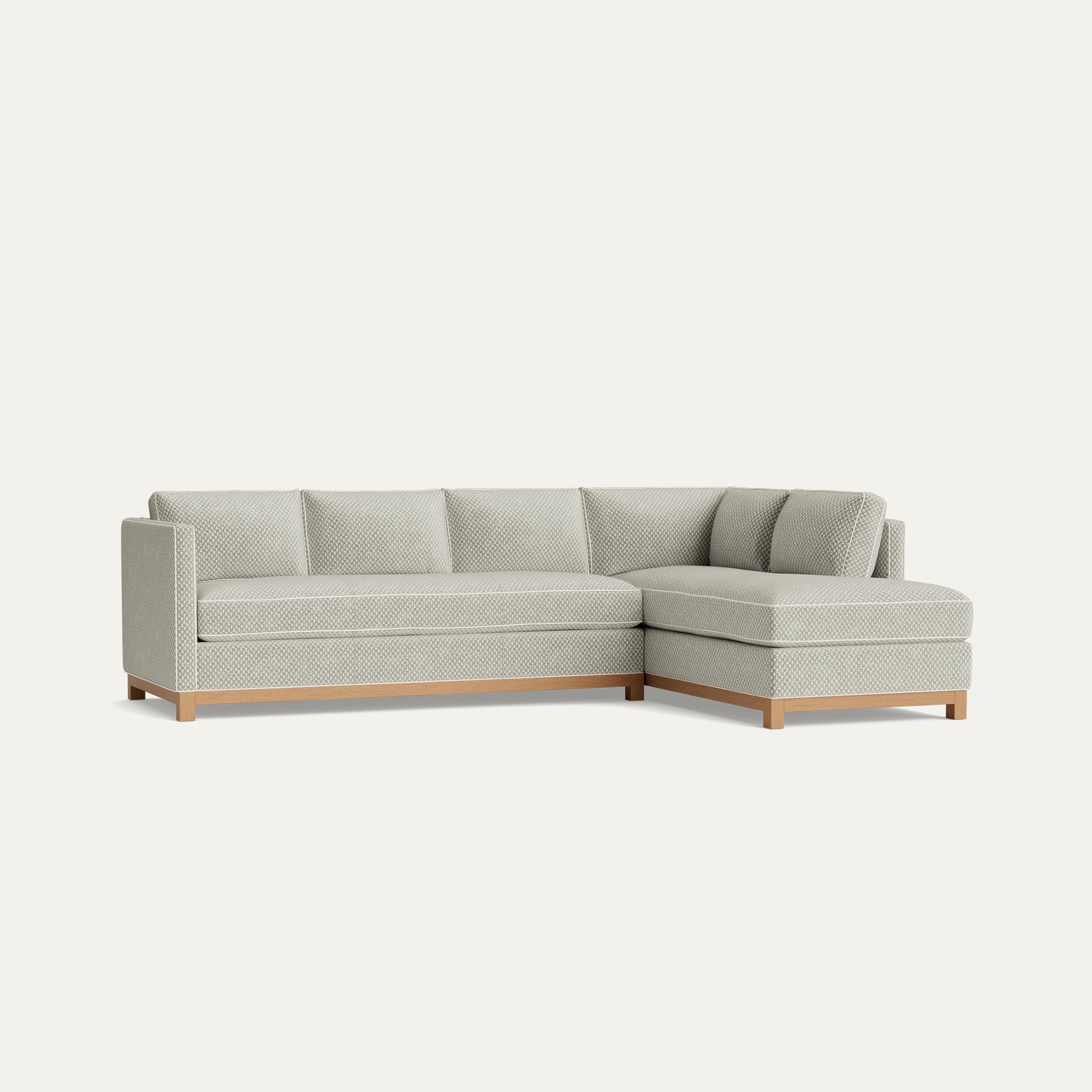 FEATURED: Shown with Right Chaise / Oak Legs / Sand Welt