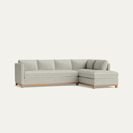 FEATURED: Shown with Right Chaise / Oak Legs / Sand Welt