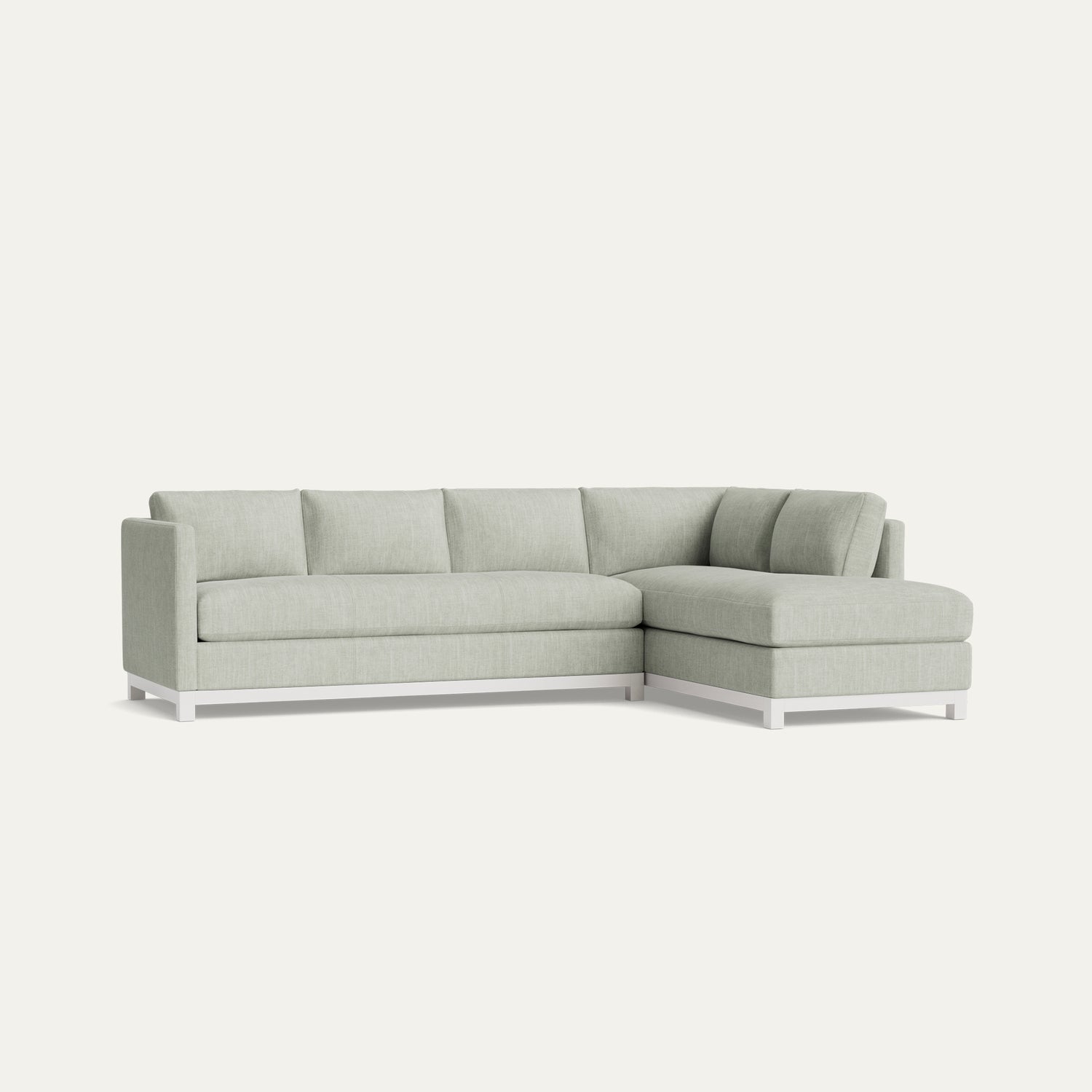 FEATURED: Shown with Right Chaise / Flour Legs / Self Welt