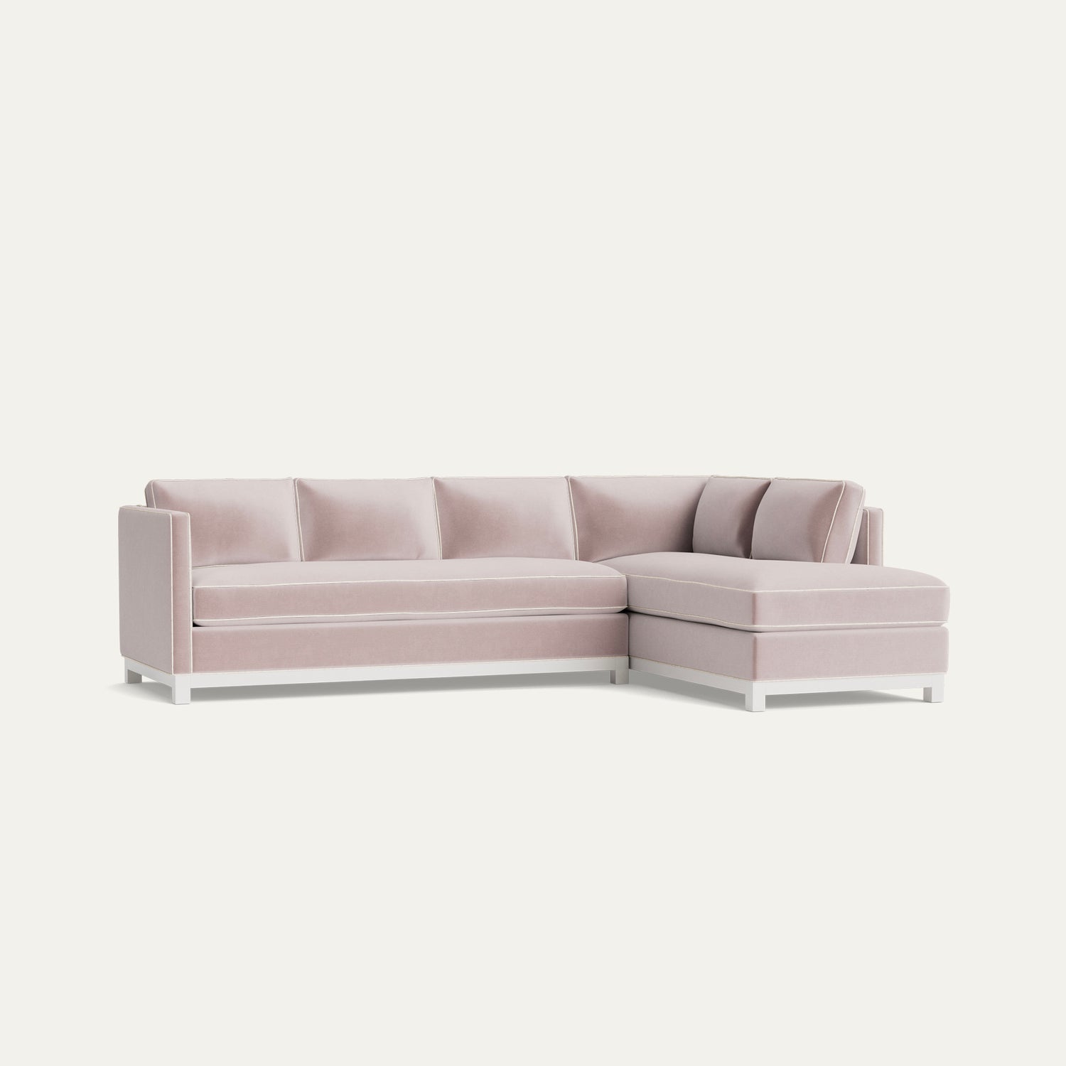 FEATURED: Shown with Right Chaise / Flour Legs / Sand Welt