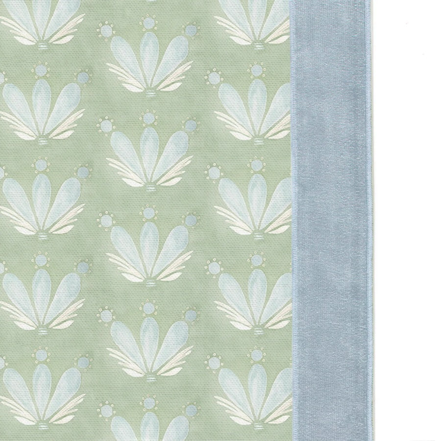 Serena Sea Salt Printed Cotton Curtain
