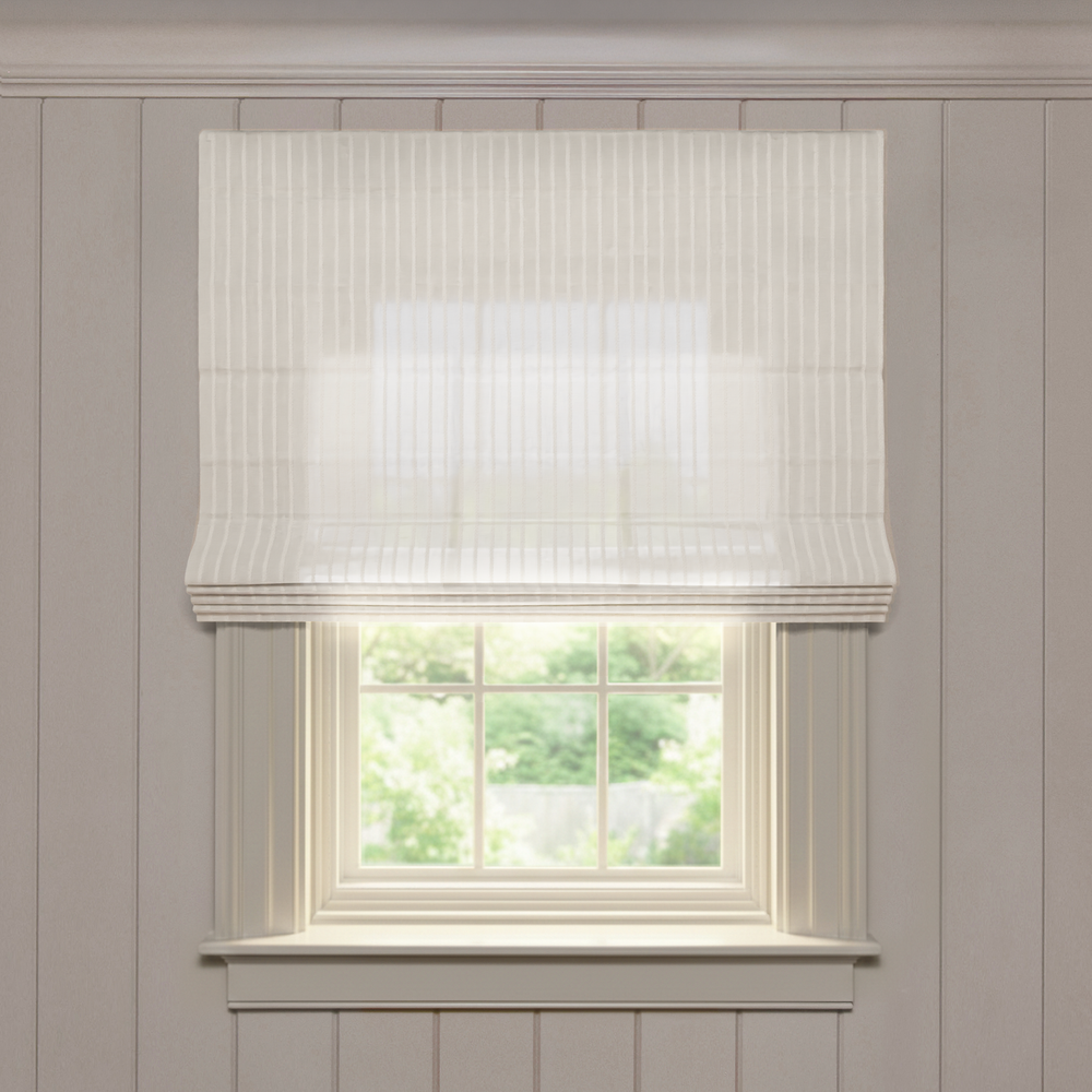  madeline flour custom striped sheer roman shade: madeline flour | pepper homeon white background