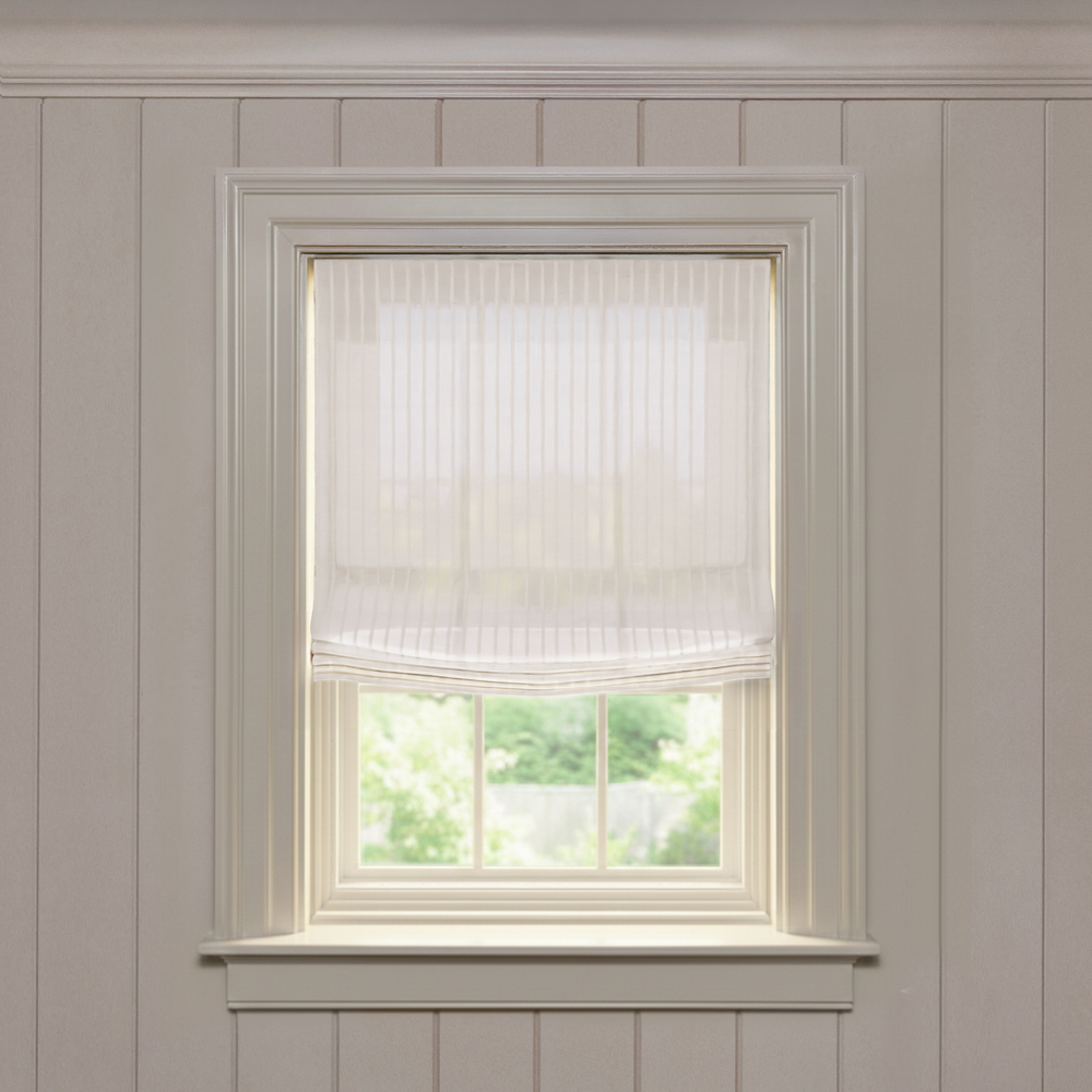  madeline flour custom striped sheer roman shade: madeline flour | pepper homeon white background