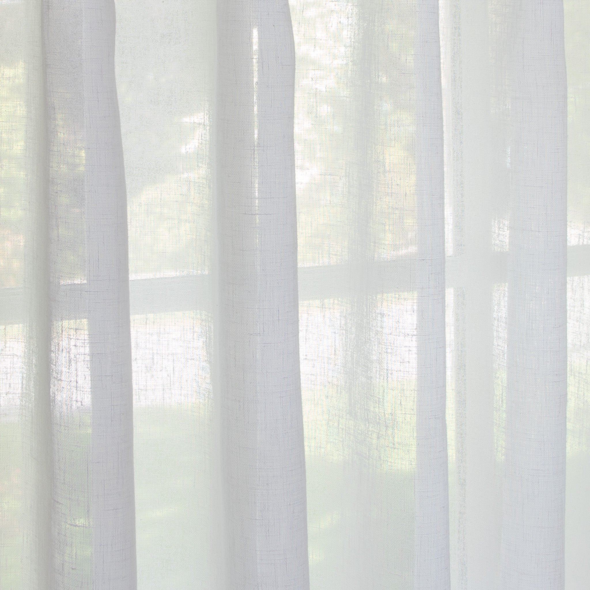 close up of White Cotton  curtain 