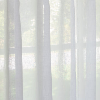 close up of White Cotton  curtain 