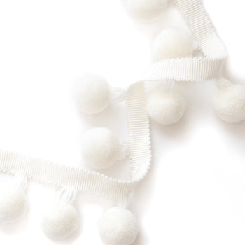 White Pom Pom Close-Up