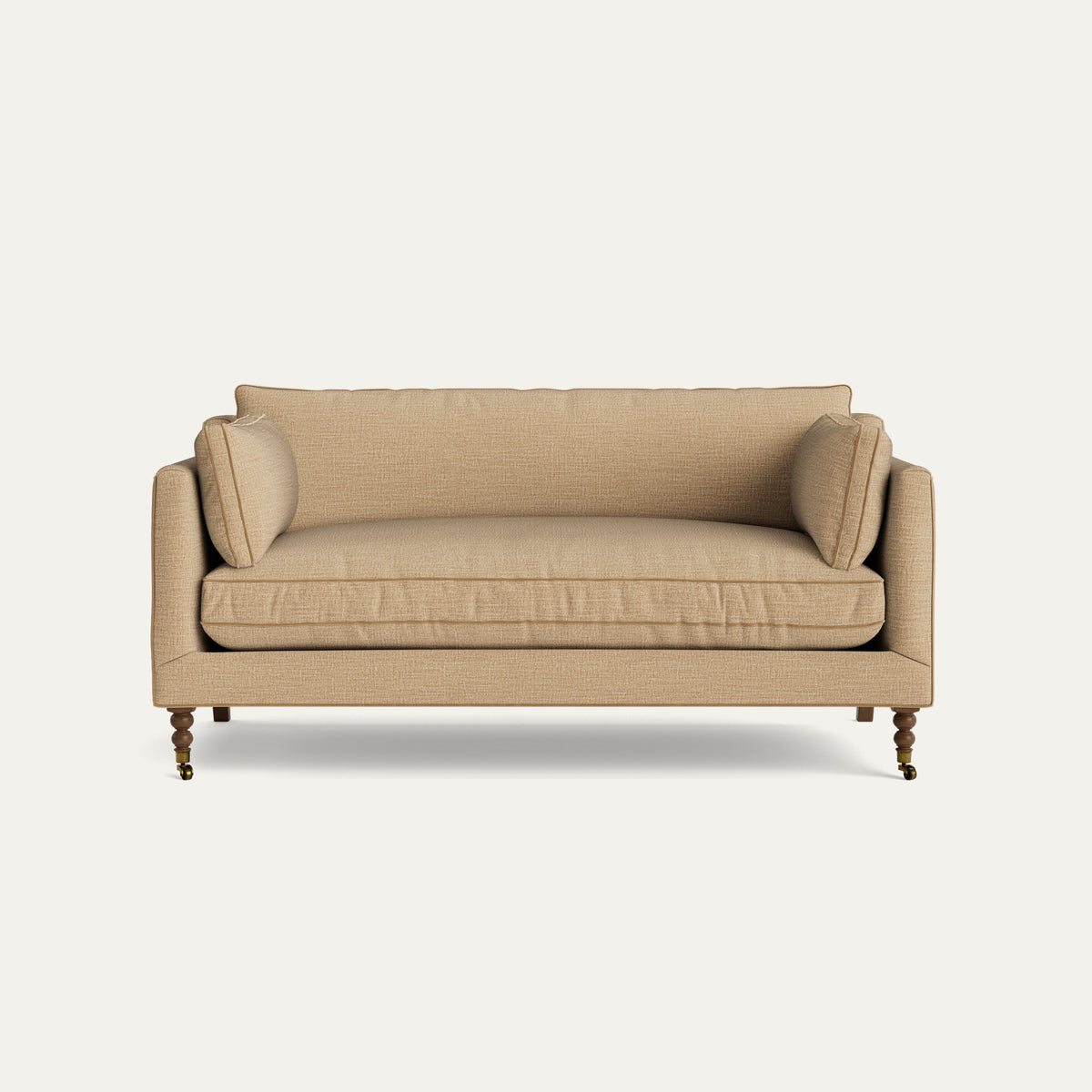 FEATURED: Shown in 71" / Tobacco Legs / Camel Velvet Welt