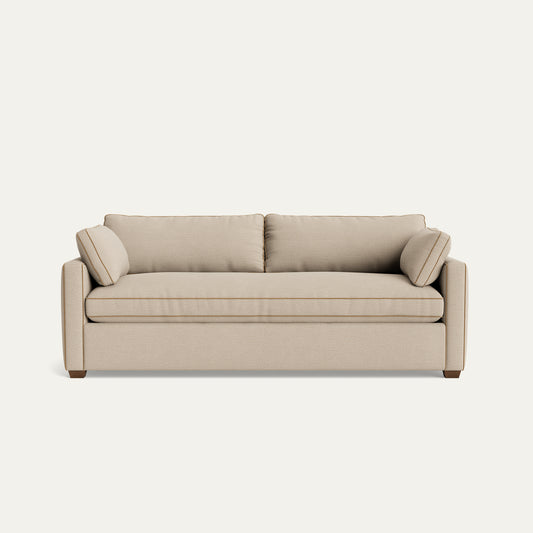 FEATURED: Shown in 88" / Bench / Tobacco / Camel Velvet Welt