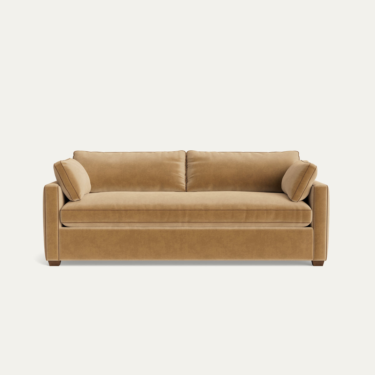 FEATURED: Shown in 88" / Bench / Tobacco / Honey Velvet Welt