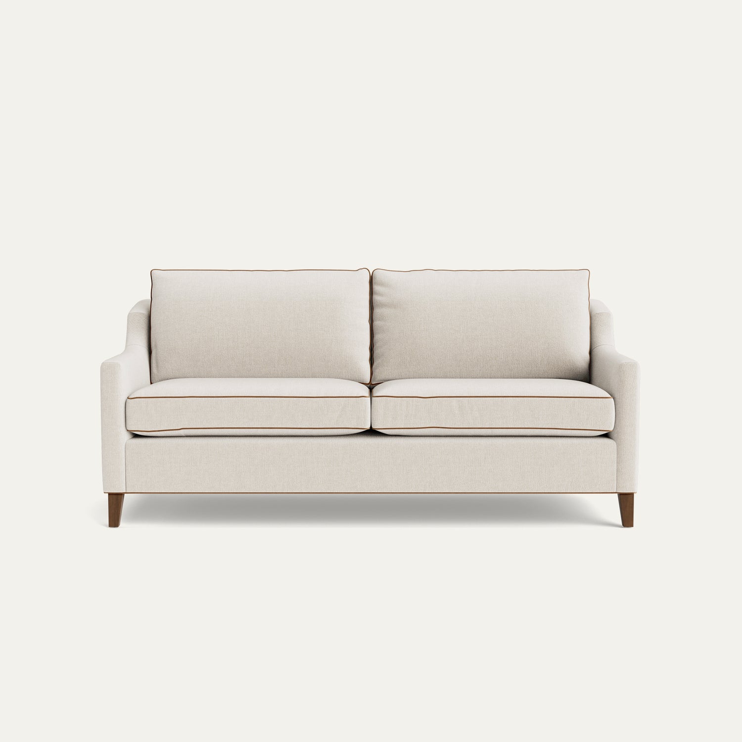 FEATURED: Shown in 75" / Tobacco Legs / Honey Velvet Welt