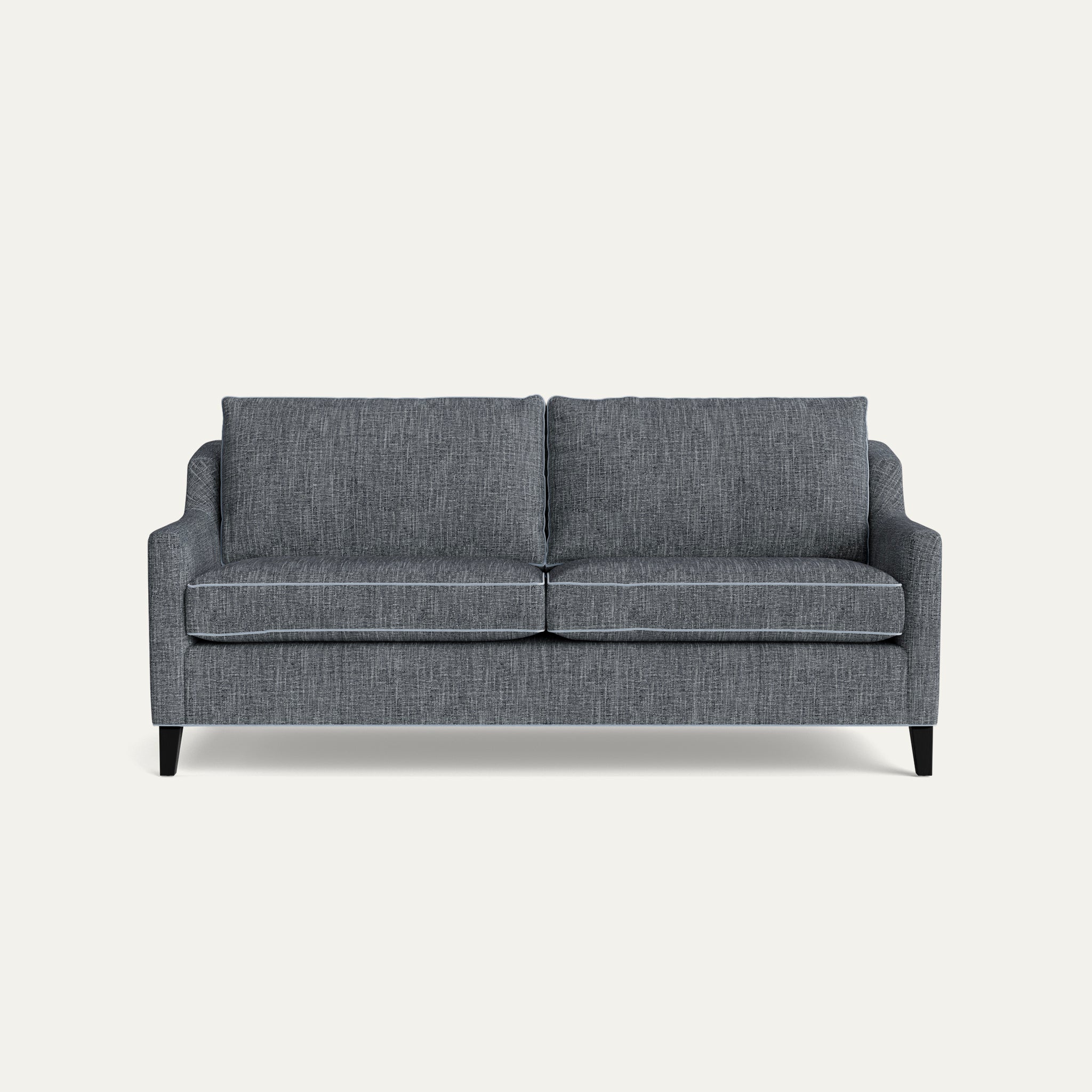 FEATURED: Shown in 75" / Ebony Legs / Sky Velvet Welt