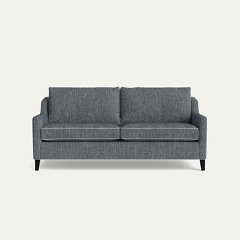 FEATURED: Shown in 75" / Ebony Legs / Sky Velvet Welt