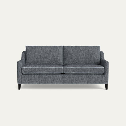 FEATURED: Shown in 75" / Ebony Legs / Sky Velvet Welt