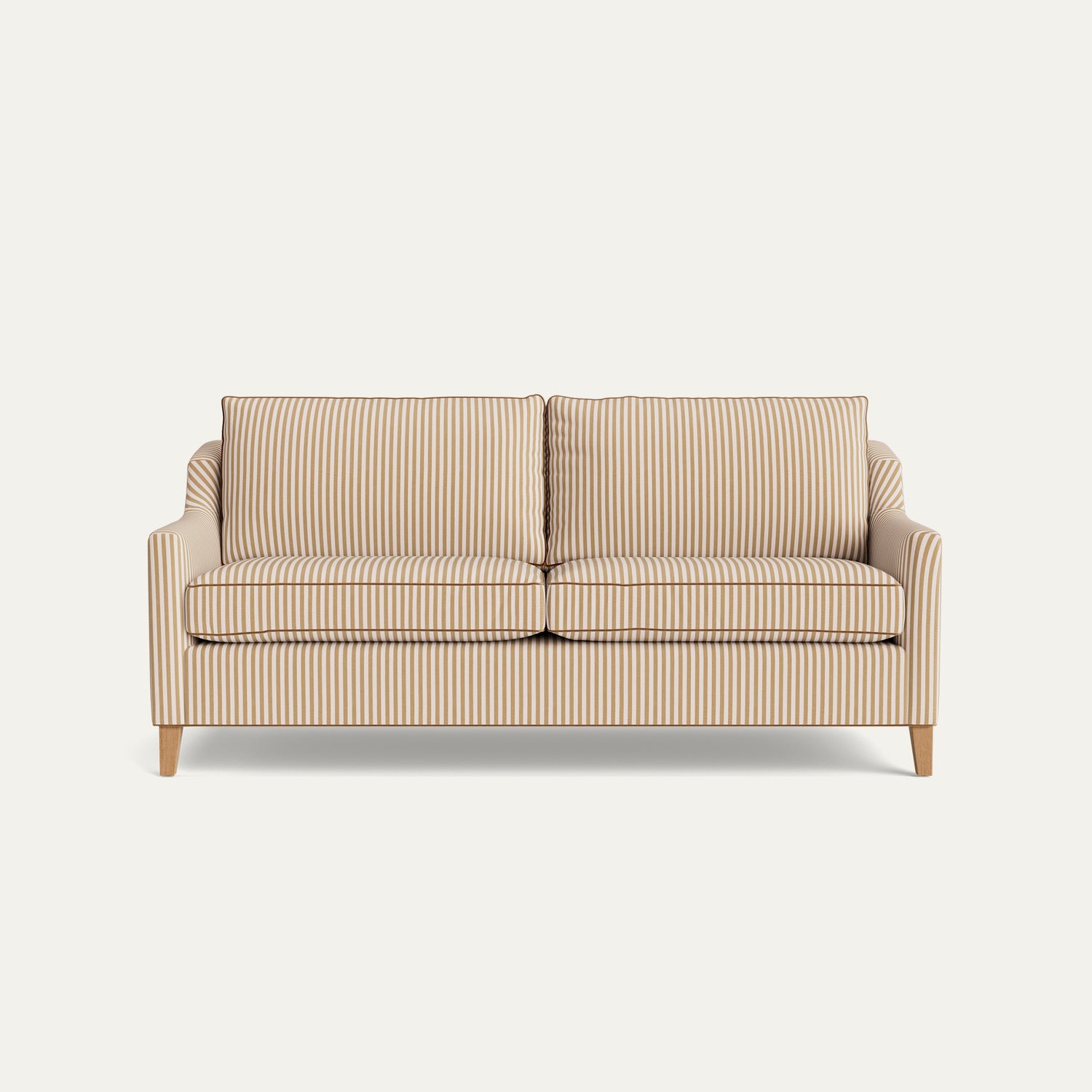 FEATURED: Shown in 75" / Oak Legs / Honey Velvet Welt