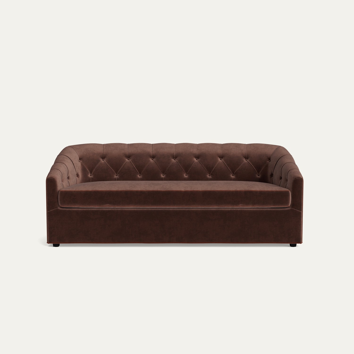 FEATURED: Shown in 85" / Bench Seat / Tufted / Cinnamon Velvet Welt