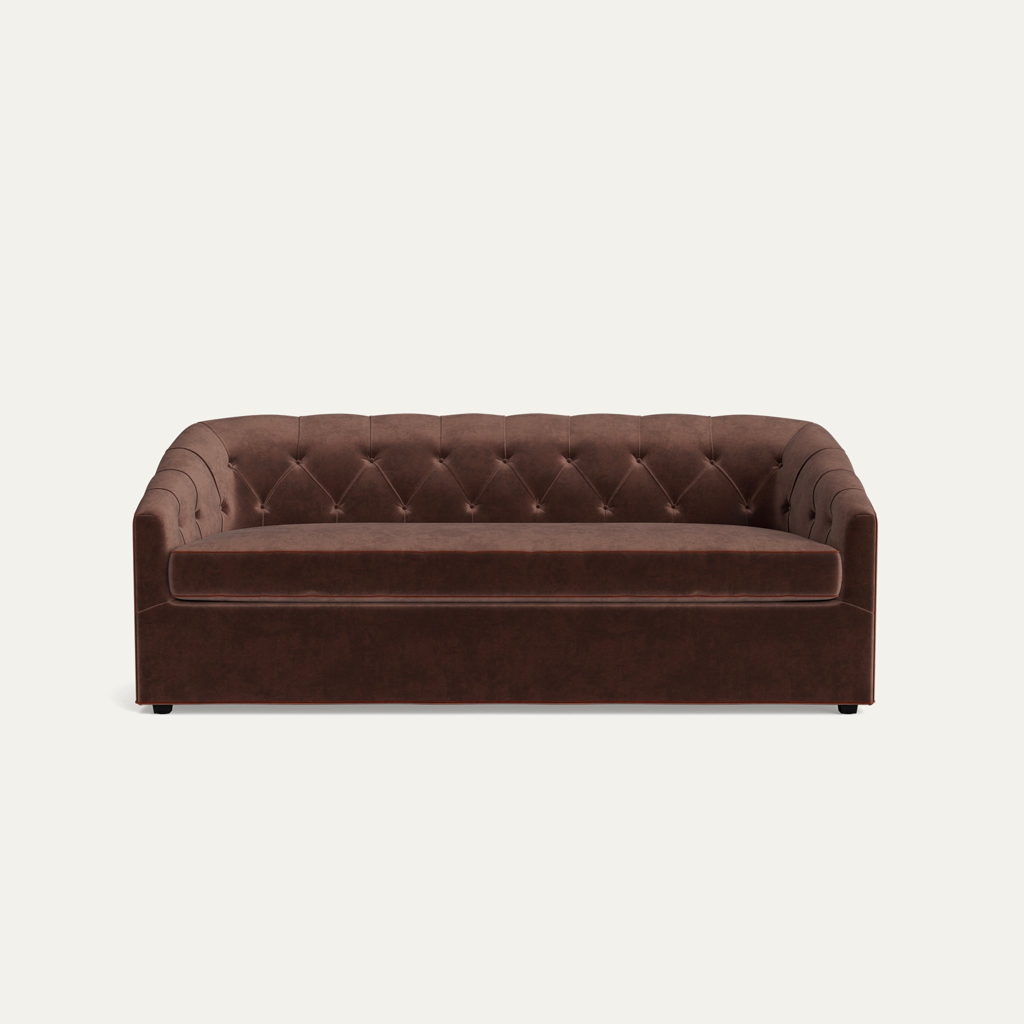 FEATURED: Shown in 85" / Bench Seat / Tufted / Cinnamon Velvet Welt