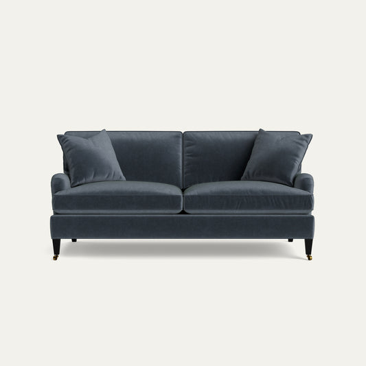 FEATURED: Shown in 79" / Tapered / Ebony / Cushion Seat / Self Welt