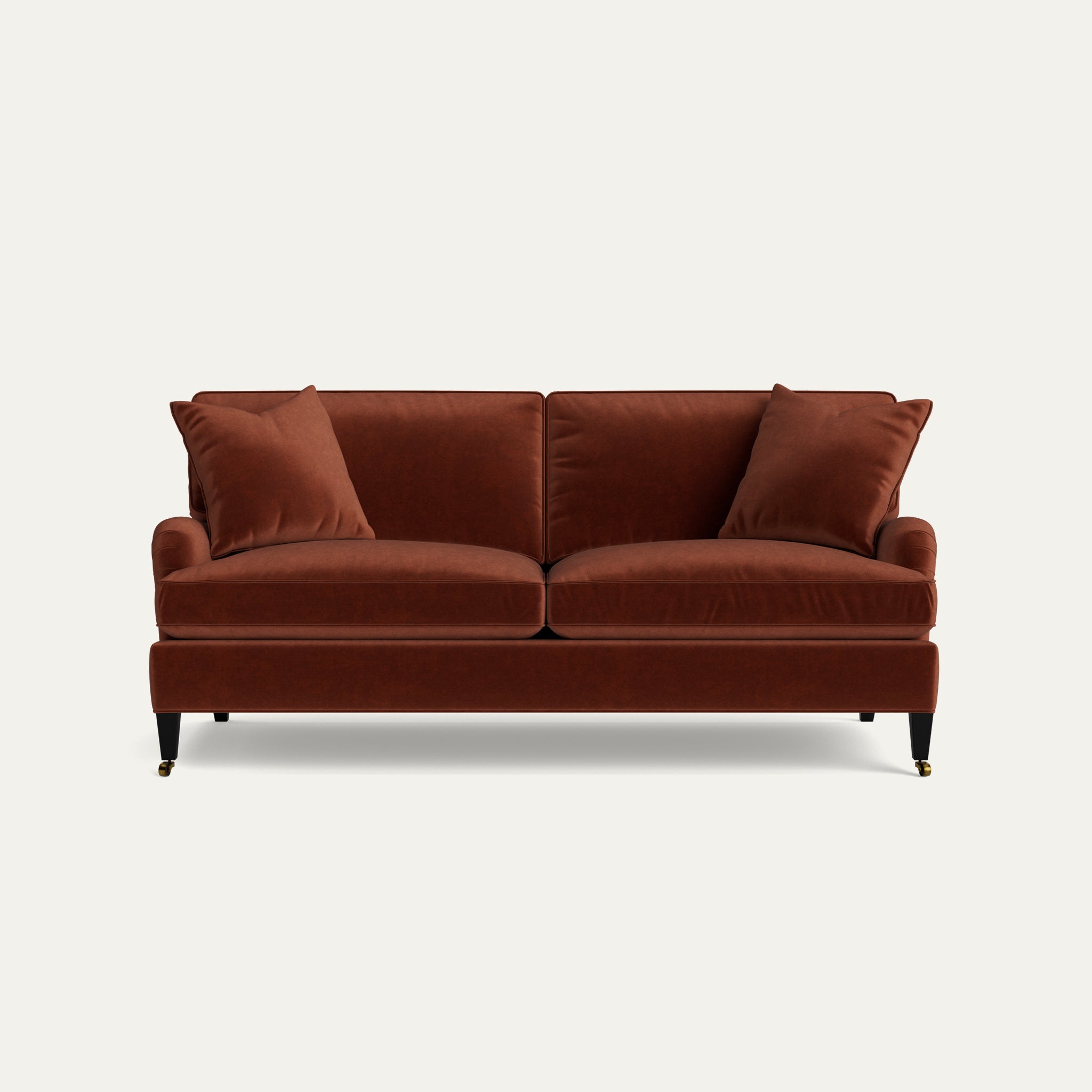 FEATURED: Shown in 79" / Tapered / Ebony / Cushion Seat / Self Welt