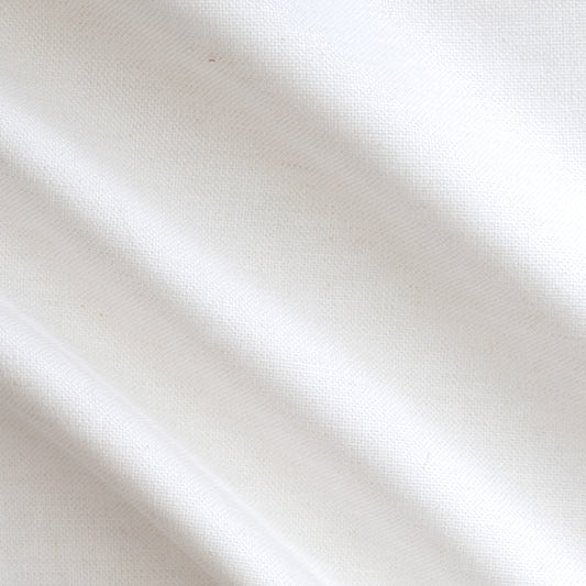 Natural White Linen Fabric Close-Up
