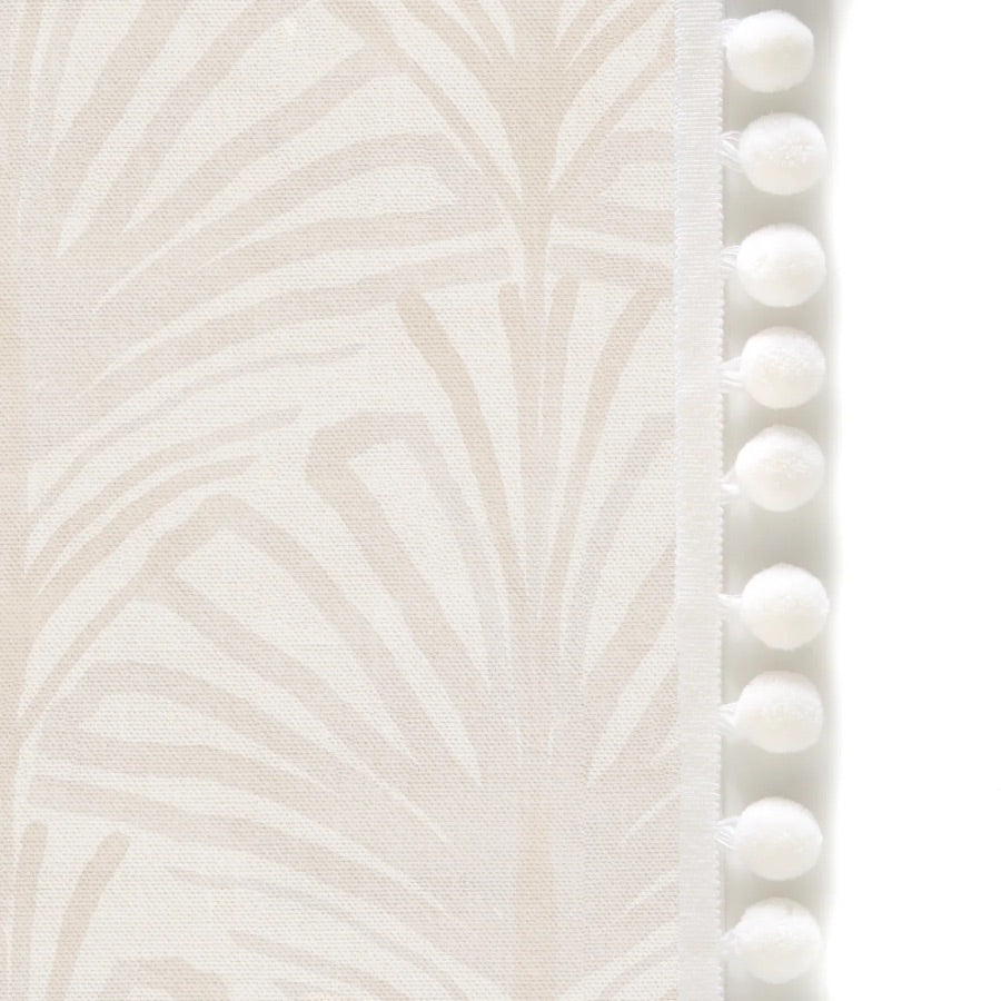 Suzy Sand Printed Cotton Shower Curtain