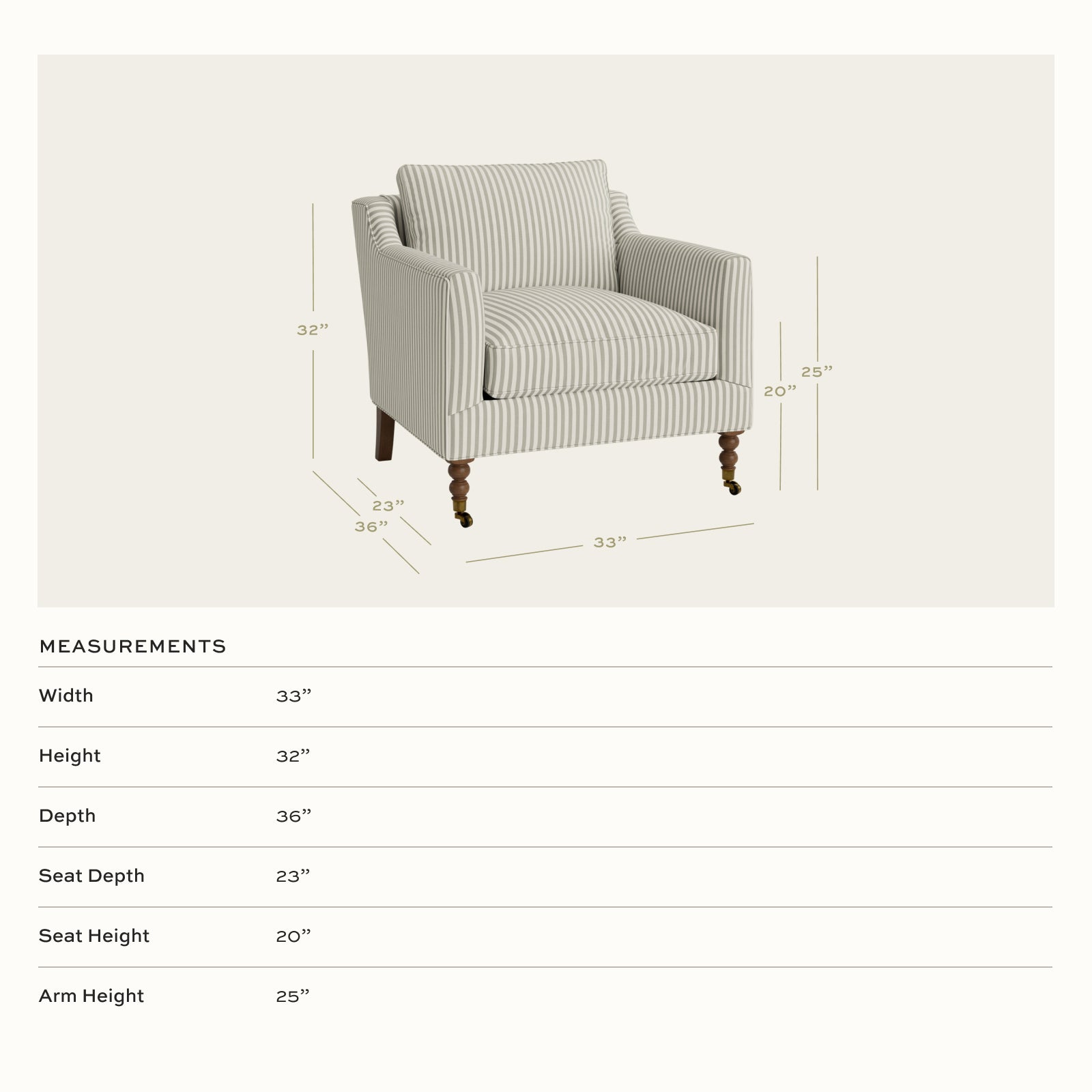 Green Floral Living Room Chair: Colette in Quinn Sage | Pepper Home