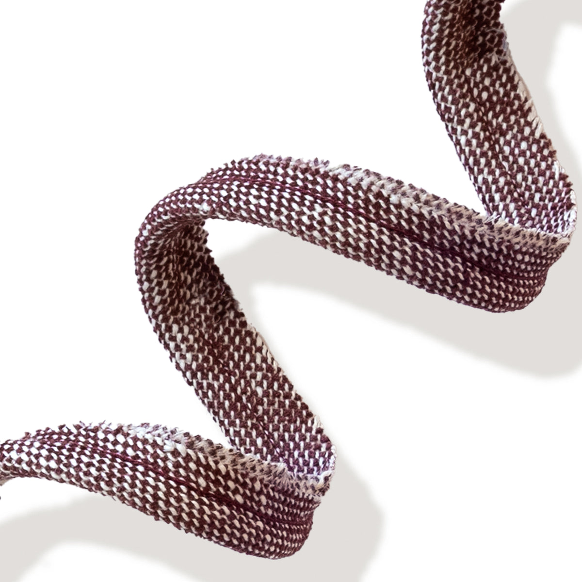 Burgundy Piping woven trim sample, made to order in the USA with short lead times