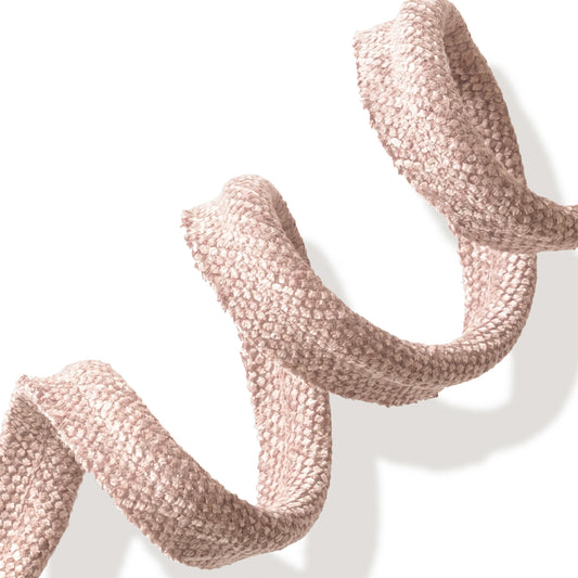 Dahlia Piping blush textured trim sample, made to order in the USA with short lead times