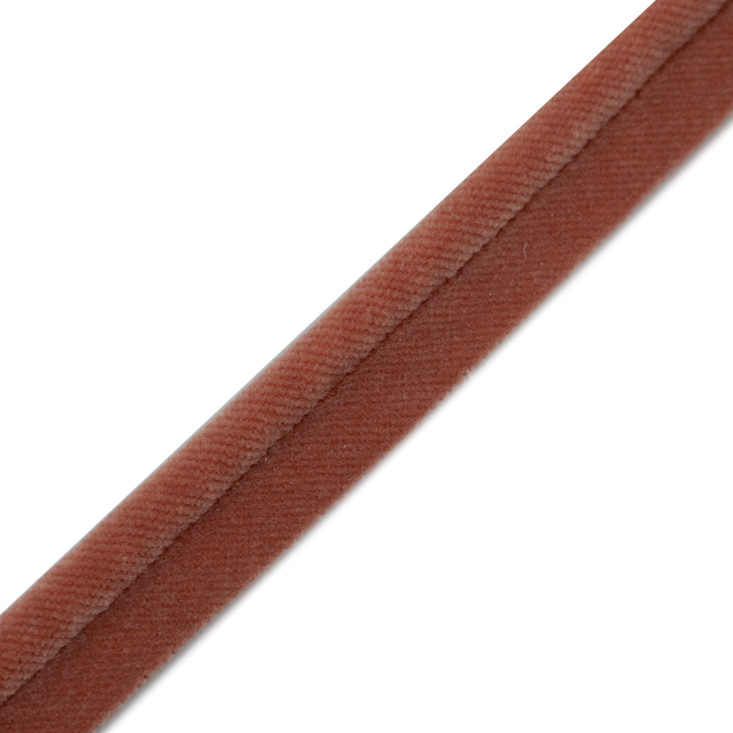 Cinnamon Velvet trim in warm rustic cinnamon with a soft, velvety texture for fast, customizable accents