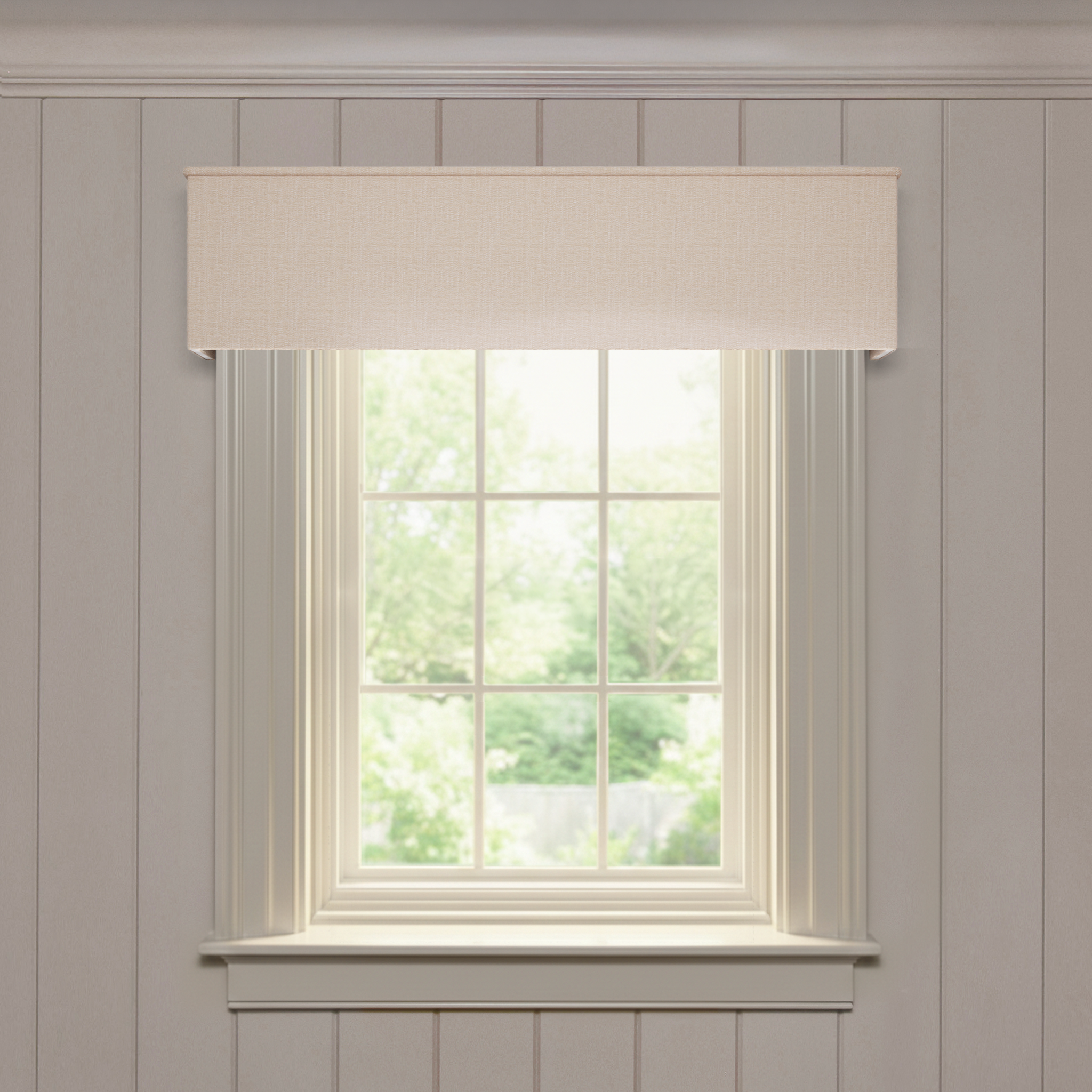 Camel Classic valance in soft performance woven fabric, made-to-order with short lead times, crafted in the USA quality design