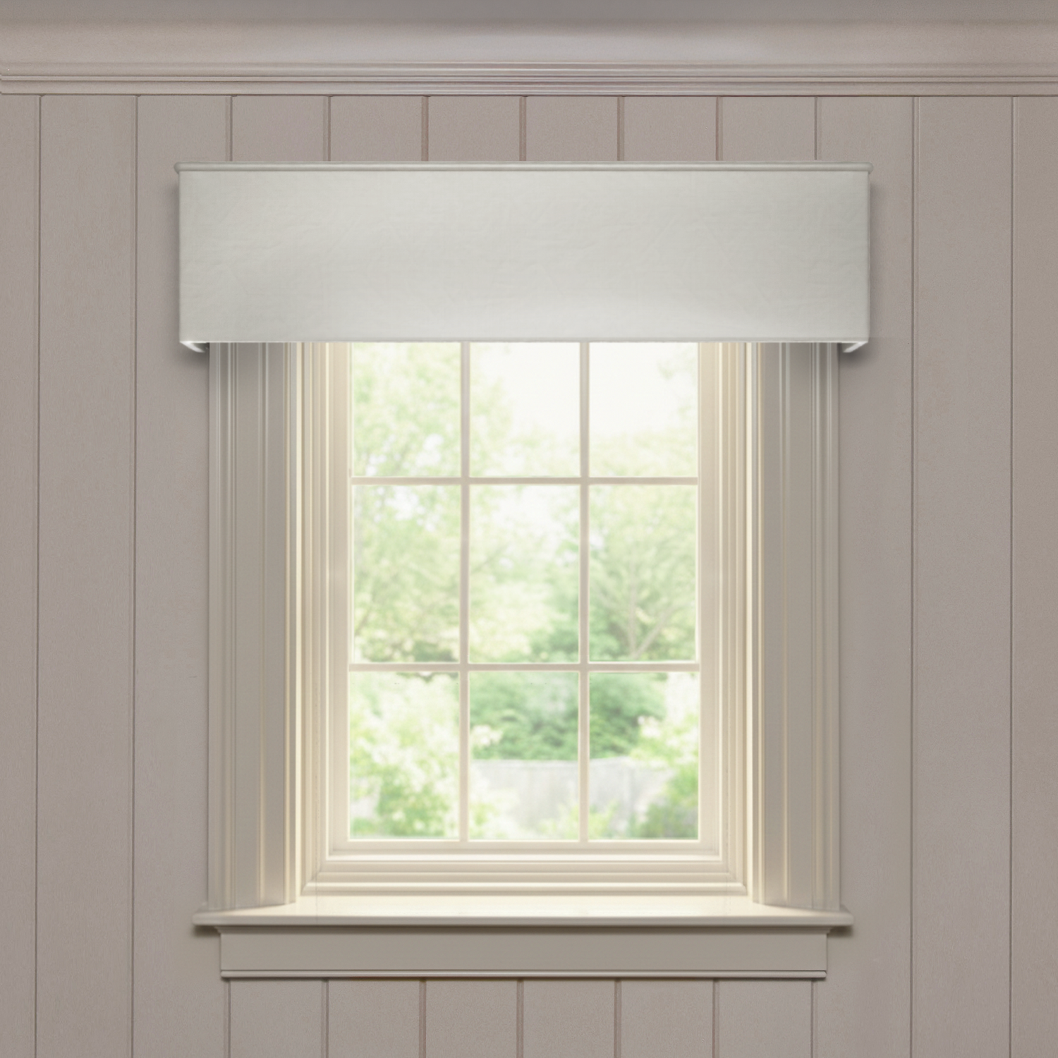 Pearl Classic valance in smooth solid silk, custom made-to-order with short lead times, crafted in the USA