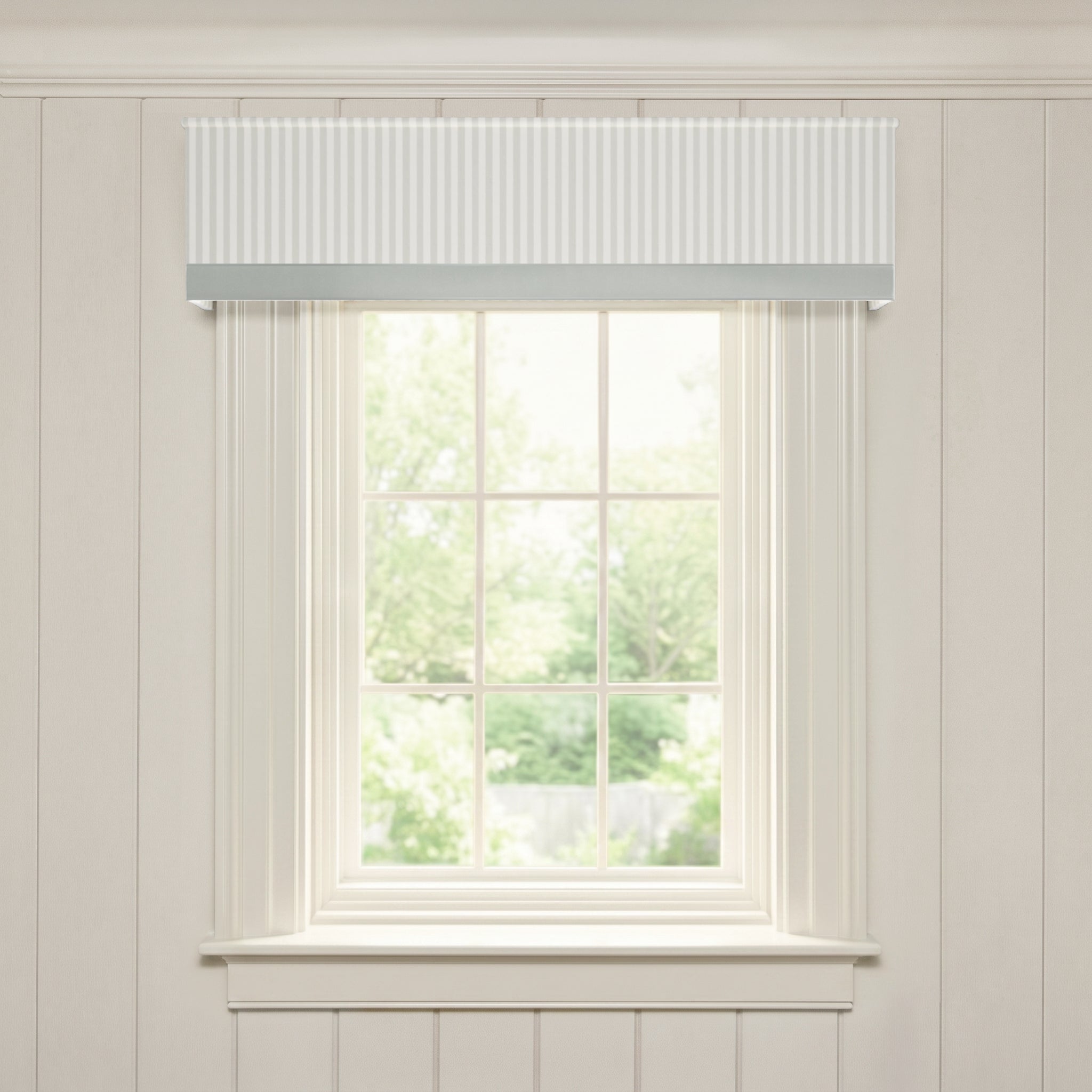Sage Striped Custom Valance | Pepper Home