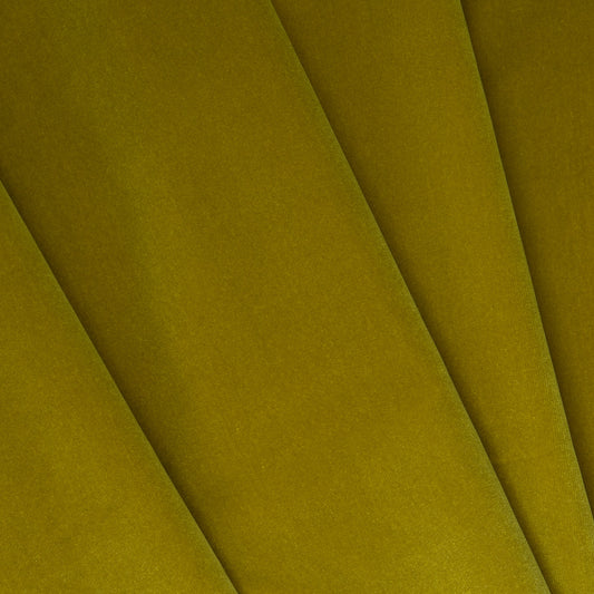Golden chartreuse velvet fabric