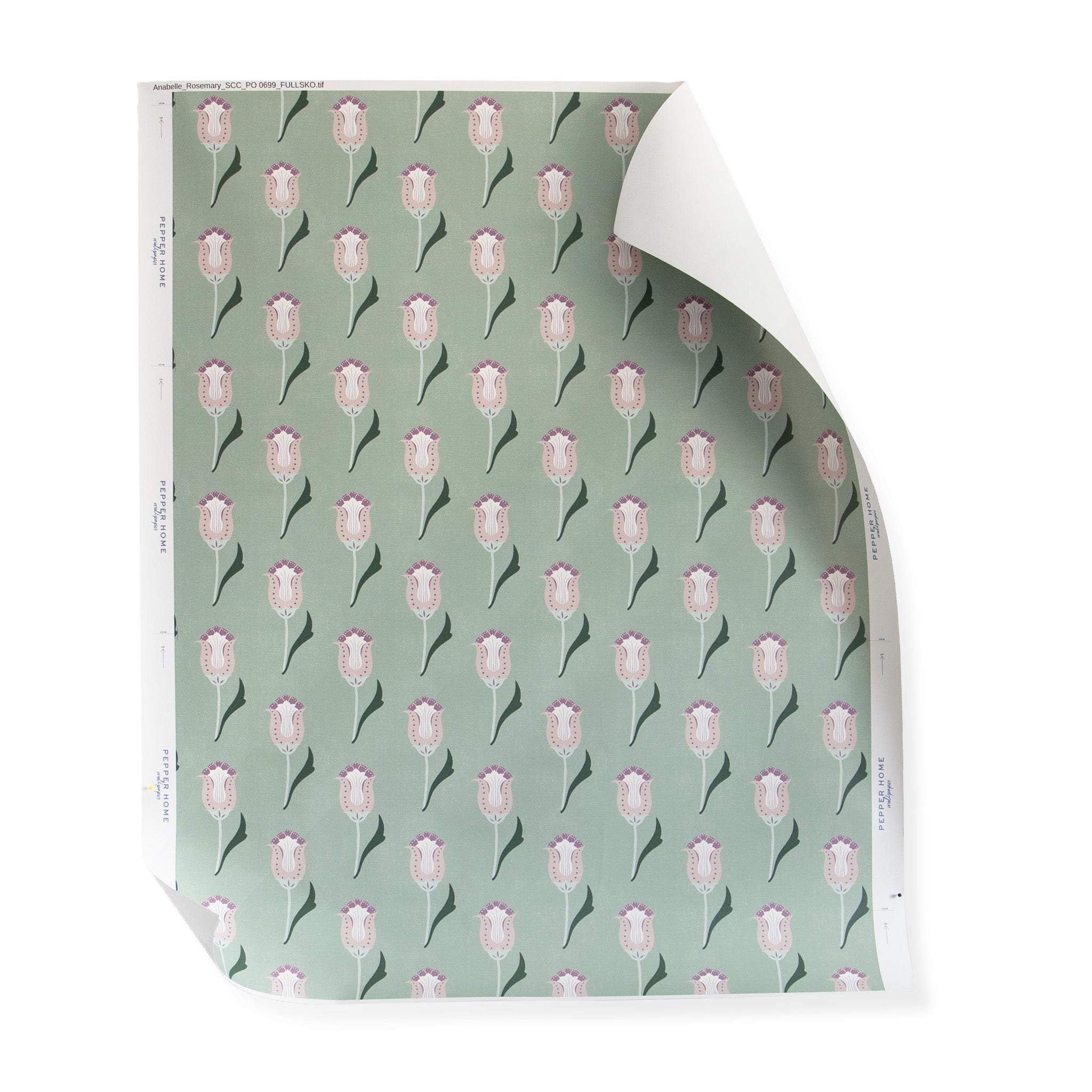 Annabelle Rosemary Clay Coated Wallpaper Swatch