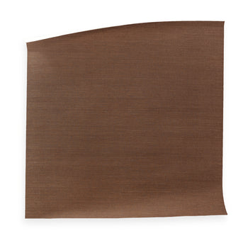 Chestnut brown wallpaper with a subtle woven texture, made to order in the USA with short lead times