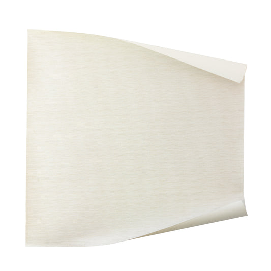 Coconut wallpaper in warm ivory with a subtle woven texture, made to order in the USA with short lead times