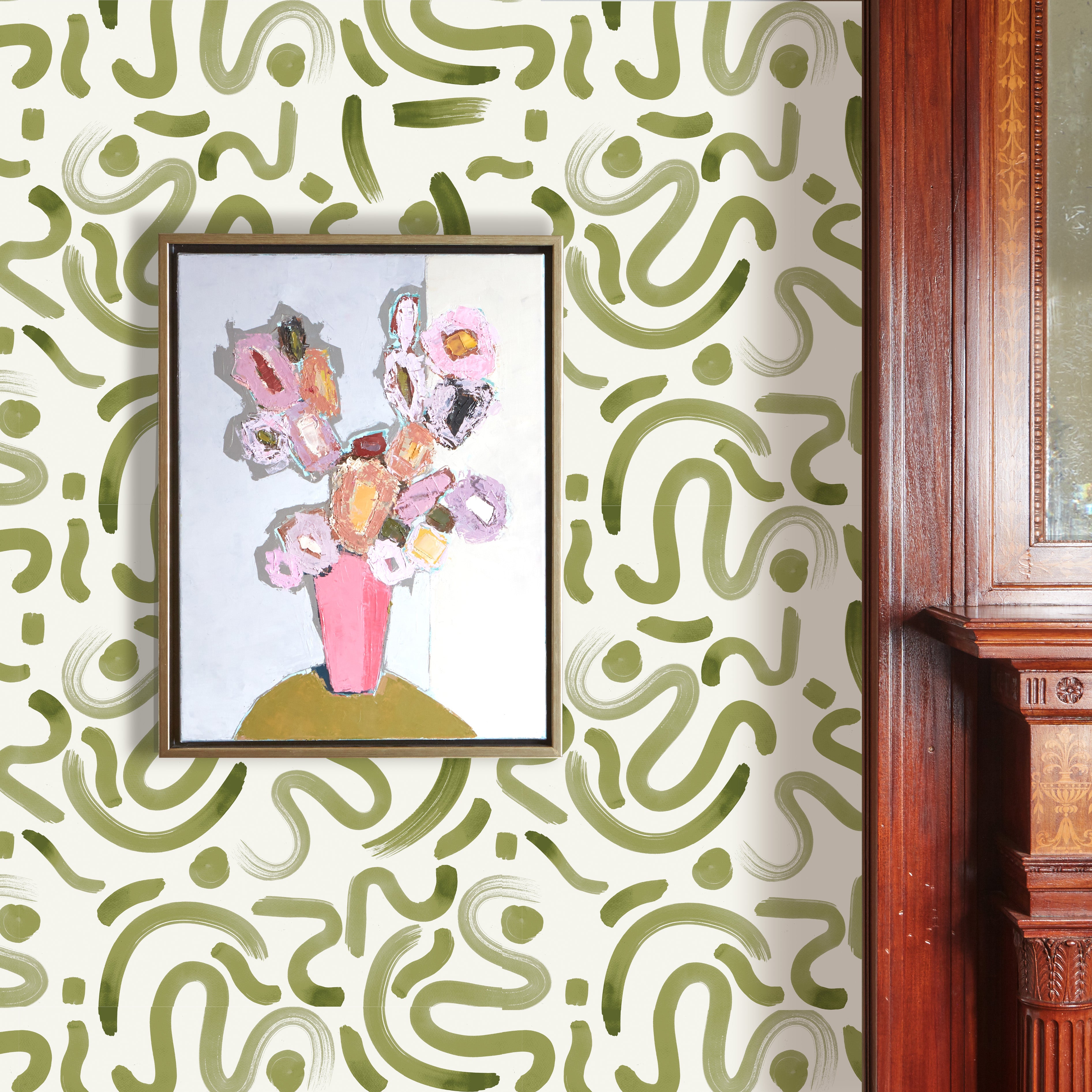 Hockney Moss Wallpaper