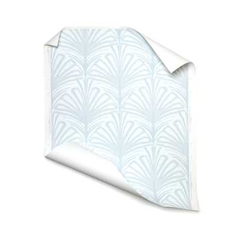 Sky Blue Palm Printed Wallpaper