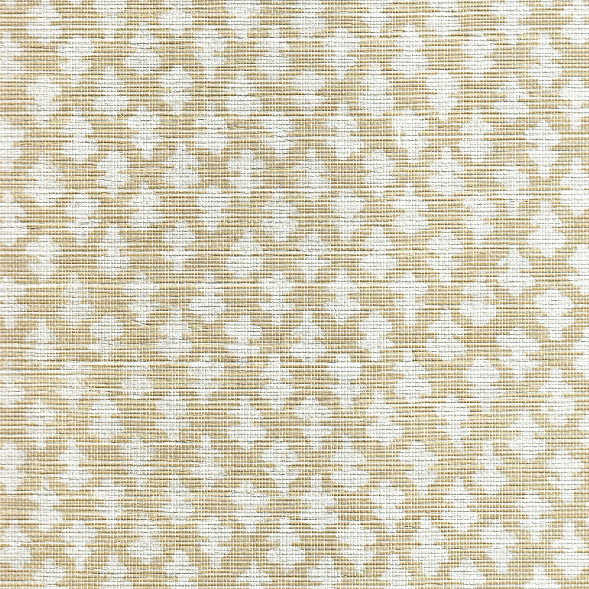 Quinn Flour wallpaper in warm ivory with a textured woven pattern, made to order in the USA with short lead times