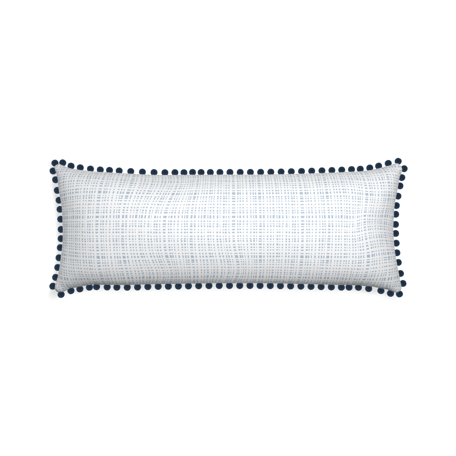 Xl-lumbar ginger custom plaid sky bluepillow with c on white background