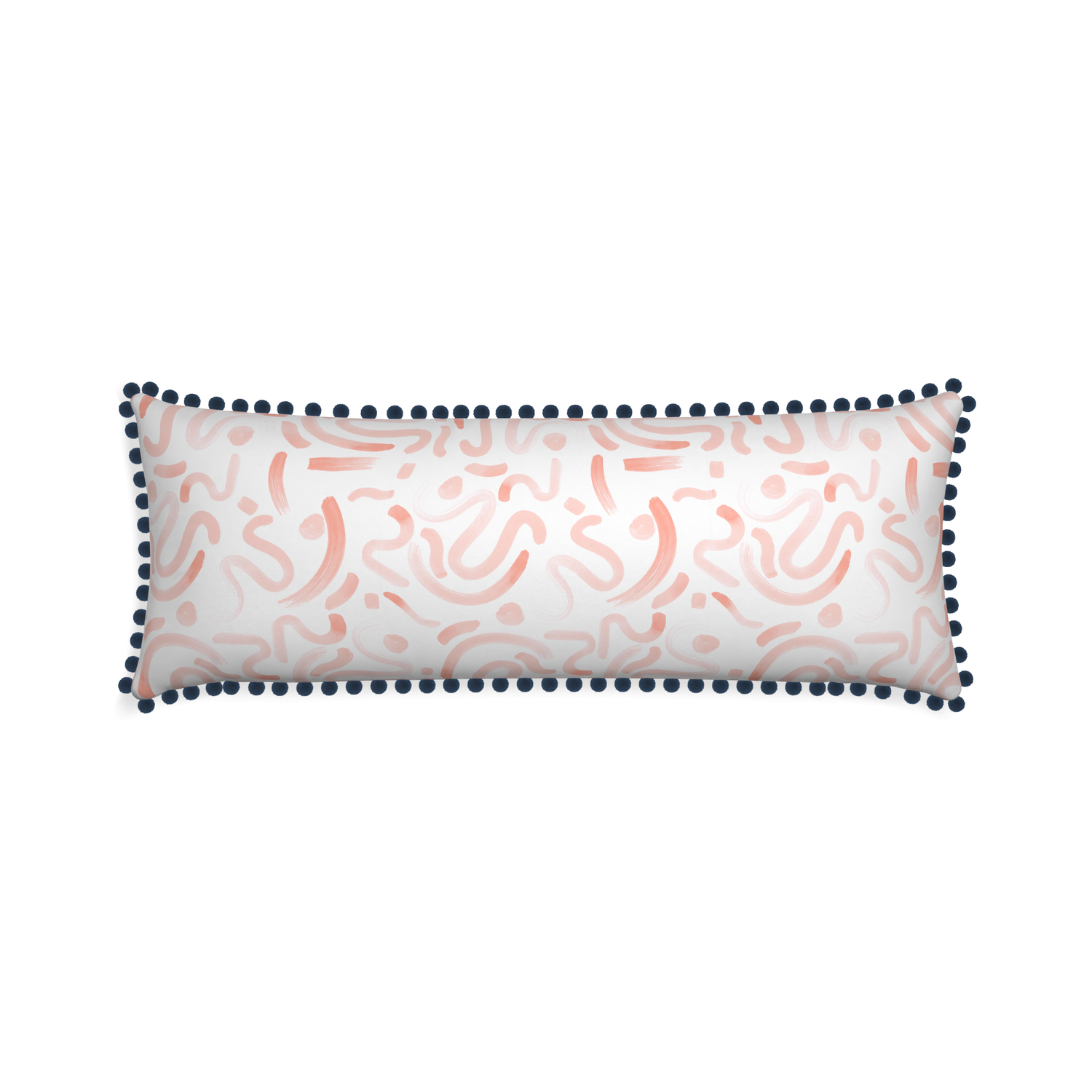 Xl-lumbar hockney pink custom pink graphicpillow with c on white background