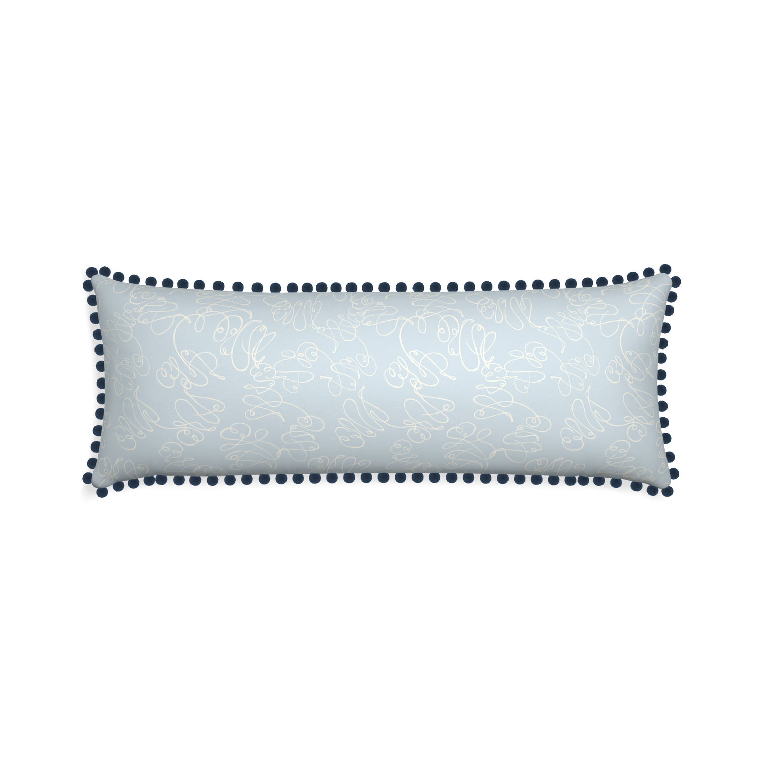 Xl-lumbar mirabella custom powder blue abstractpillow with c on white background