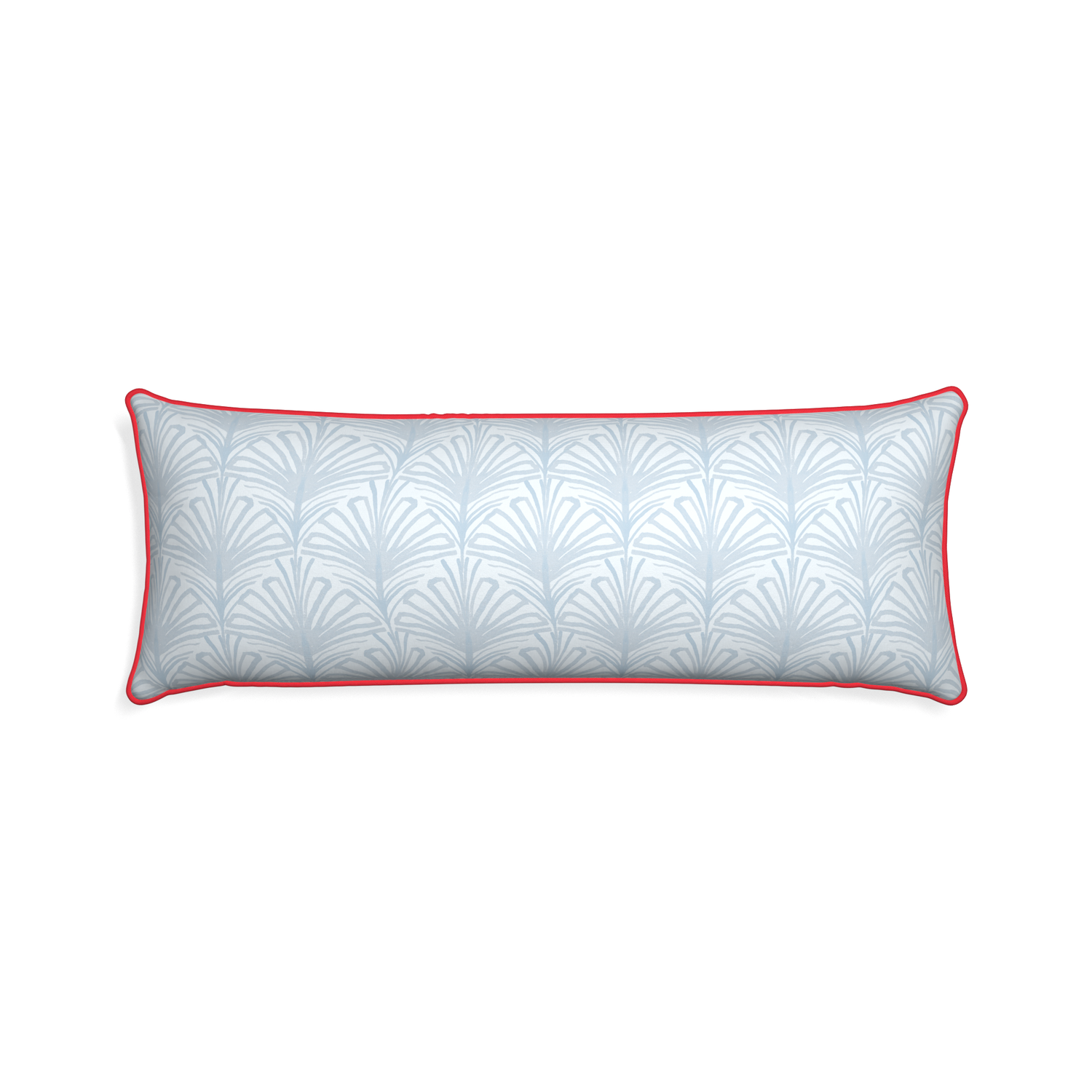 Xl-lumbar suzy sky custom pillow with cherry piping on white background