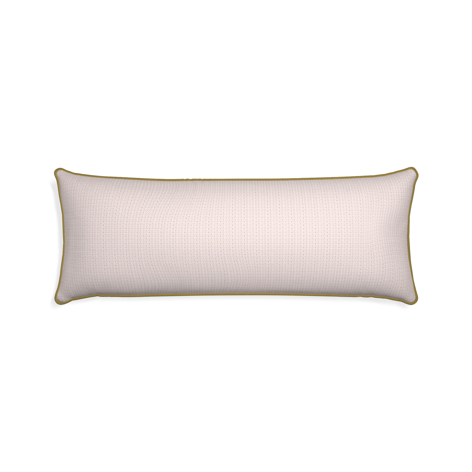 Xl-lumbar loomi pink custom pink geometricpillow with c piping on white background
