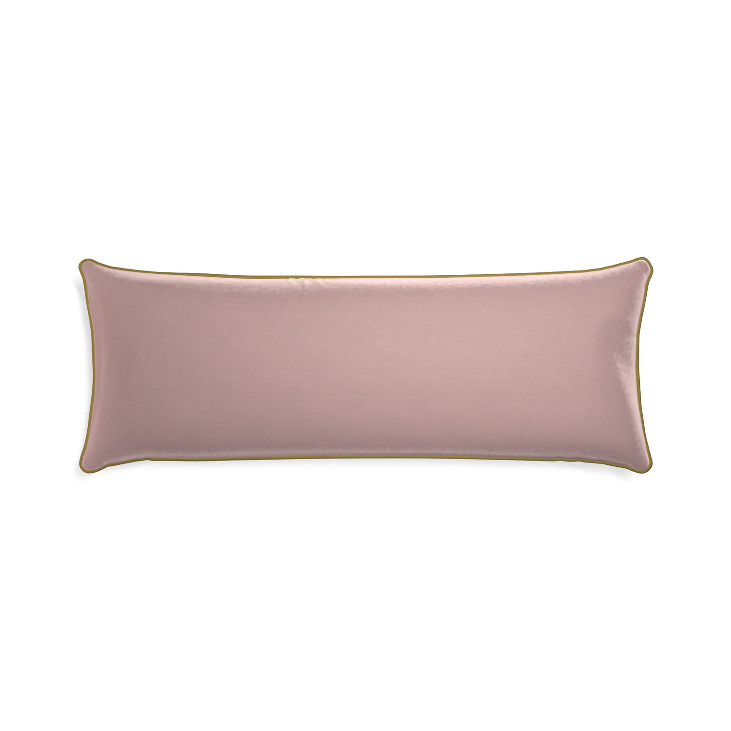 Xl-lumbar mauve velvet custom mauvepillow with c piping on white background