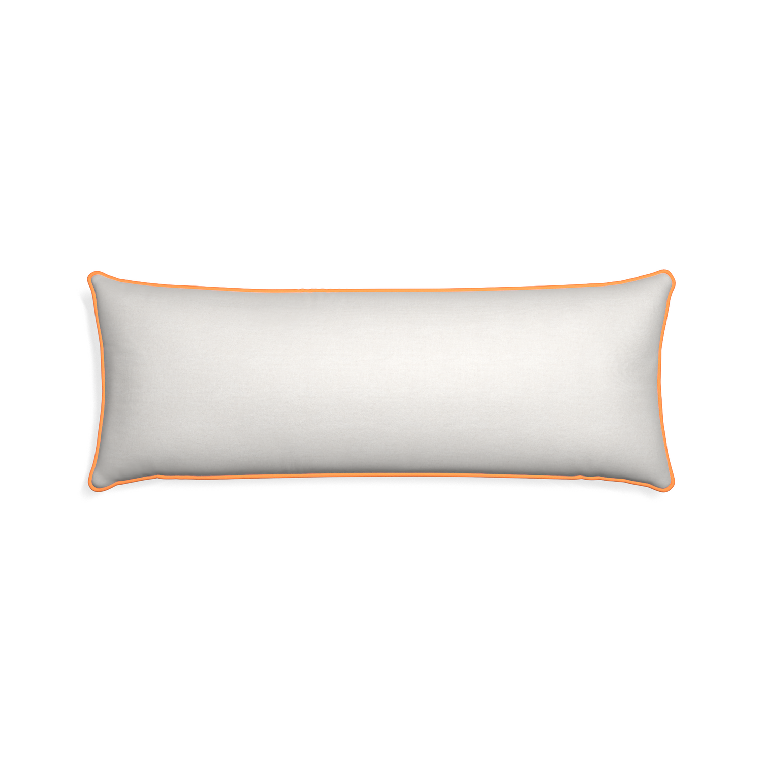 Xl-lumbar flour custom pillow with clementine piping on white background