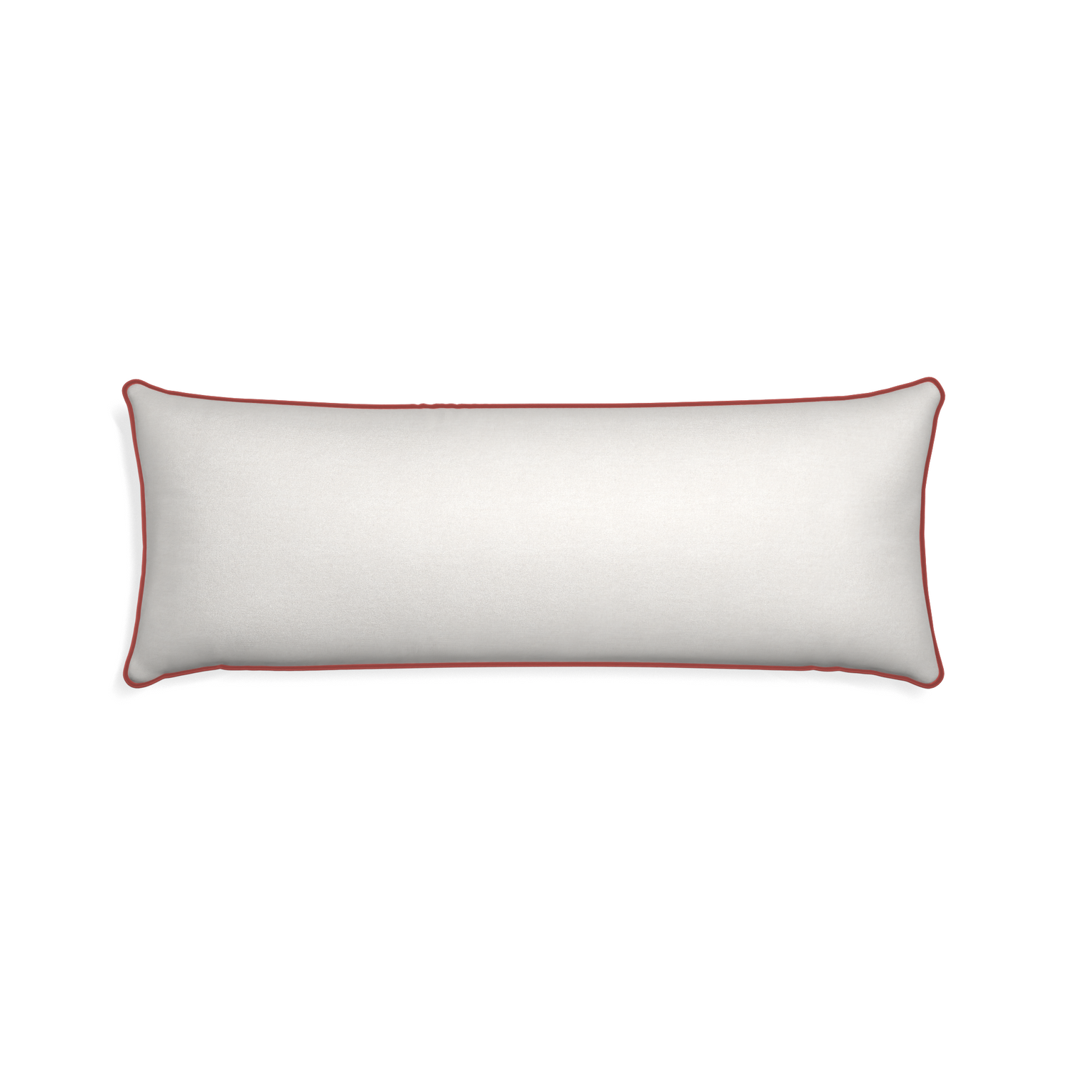 Xl-lumbar flour custom pillow with c piping on white background