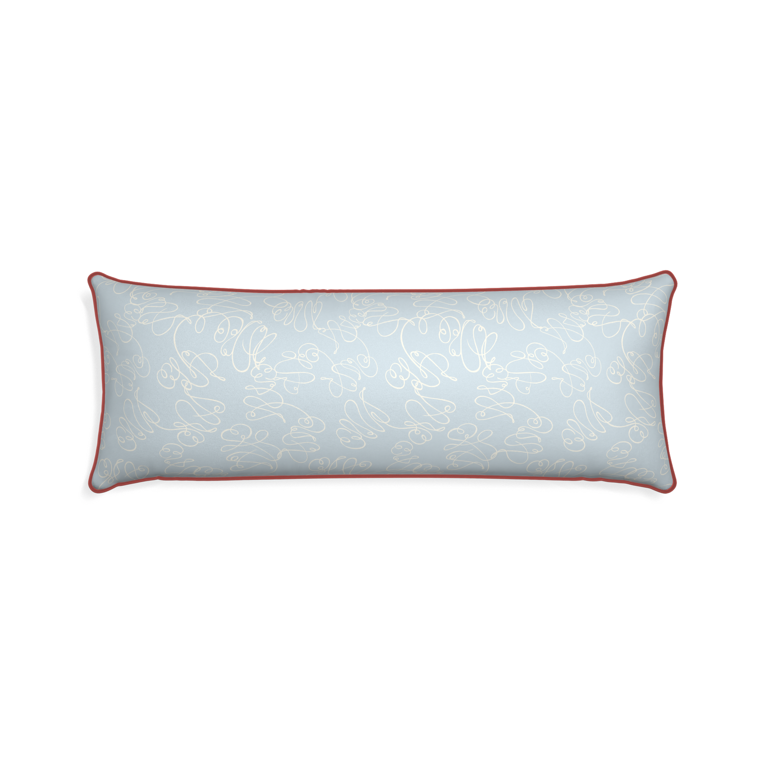 Xl-lumbar mirabella custom powder blue abstractpillow with c piping on white background