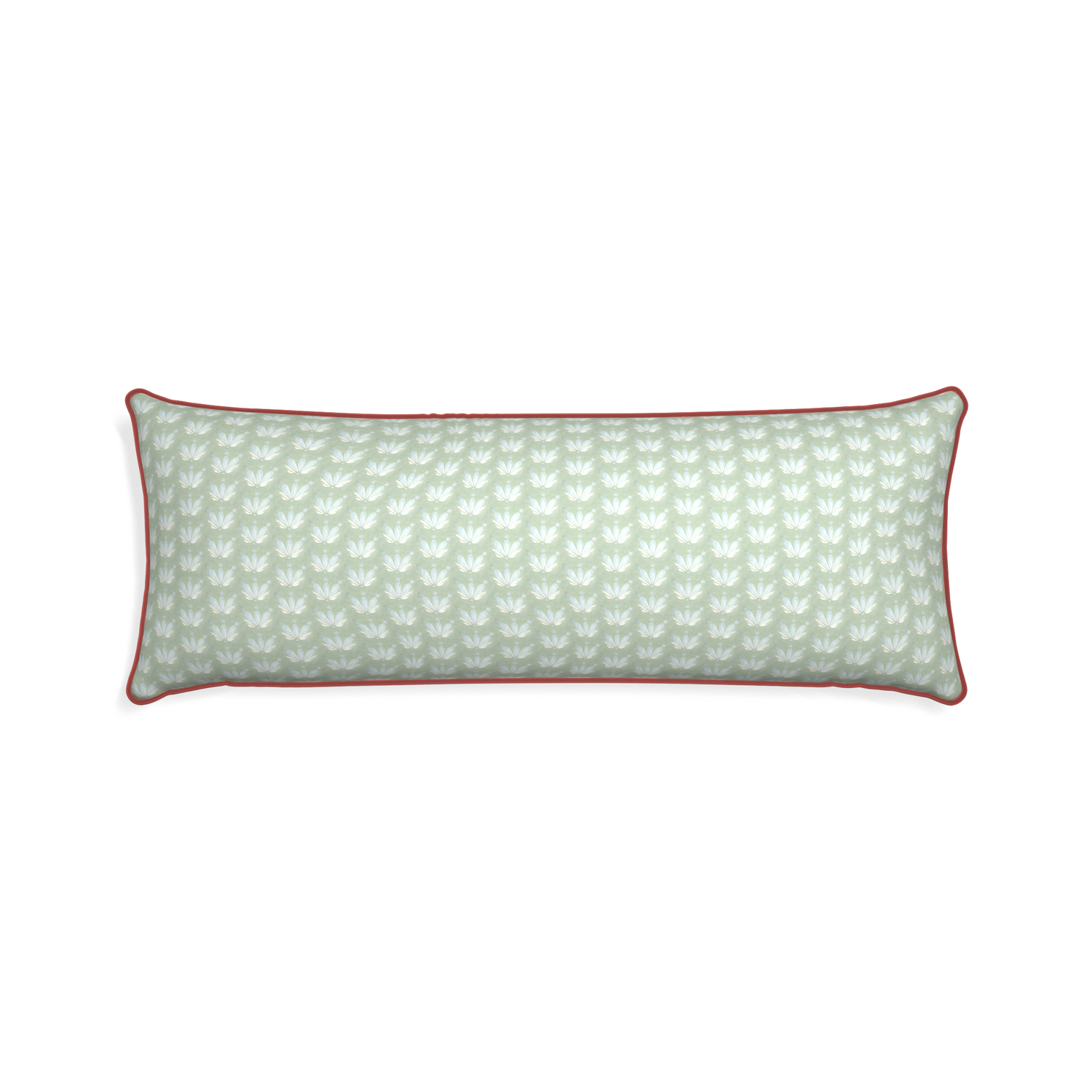 Xl-lumbar serena sea salt custom pillow with c piping on white background