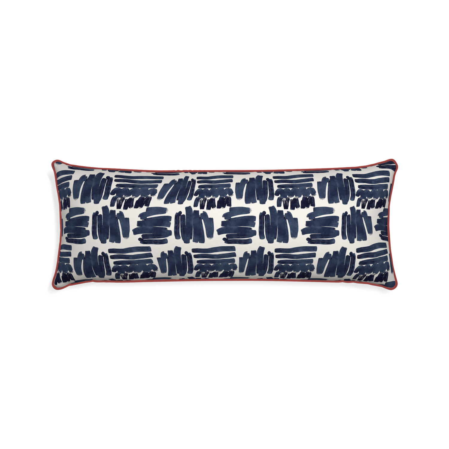 Xl-lumbar warby custom pillow with c piping on white background